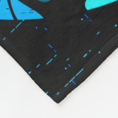 Afro Diva Blauw  Fleece Deken (Hoek)