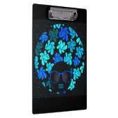 Afro Diva Blauw  Klembord (Rechts)