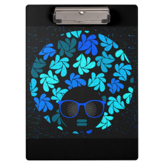 Afro Diva Blauw  Klembord
