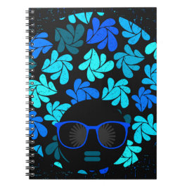 Afro Diva Blauw  Notitieboek