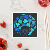 Afro Diva Blauw  Servet (Insitu)