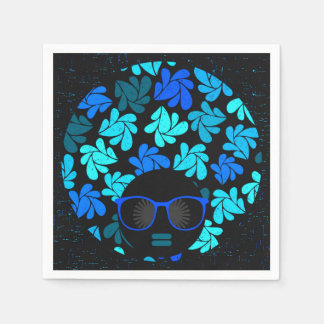 Afro Diva Blauw  Servet