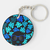 Afro Diva Blauw  Sleutelhanger (Achterkant)