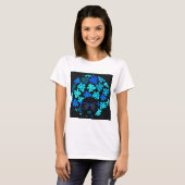 Afro Diva Blauw  T-shirt (Voorkant volledig)