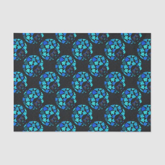 Afro Diva Blauw Tissuepapier (Voorkant)