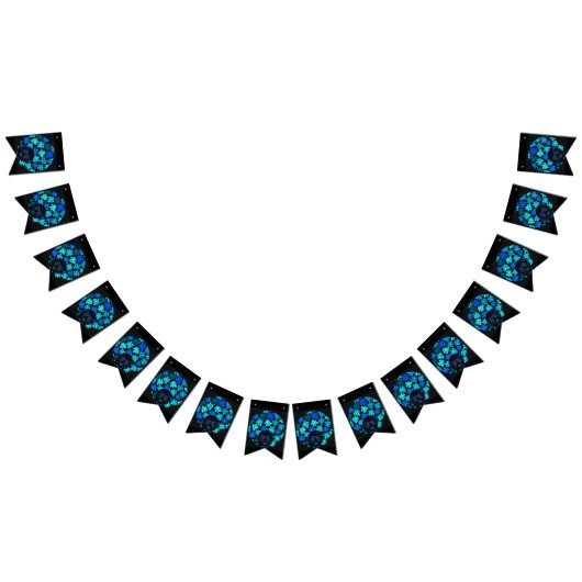 Afro Diva Blauw  Vlaggetjes (Alle)