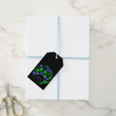 Afro Diva Green & Blue Cadeaulabel (Met Touw)