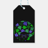 Afro Diva Green & Blue Cadeaulabel (Voorkant)