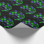 Afro Diva Green & Blue Cadeaupapier (Hoek)