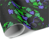 Afro Diva Green & Blue Cadeaupapier (Rol Hoek)