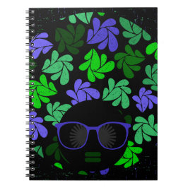 Afro Diva Green & Blue Notitieboek