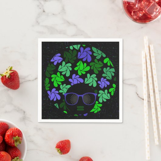 Afro Diva Green & Blue Servet (Insitu)