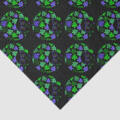 Afro Diva Green & Blue Tissuepapier (Detail)