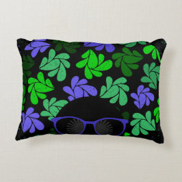 Afro Diva Groen & Blauw Accent Kussen