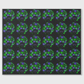 Afro Diva Groen & Blauw Cadeaupapier (Vlak)