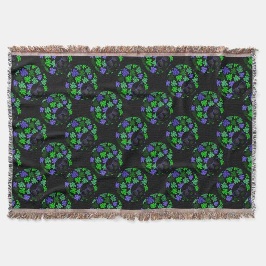 Afro Diva Groen & Blauw Deken (Voorkant)
