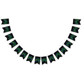 Afro Diva Groen & Blauw Feestdecoraties Vlaggetjes