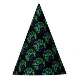 Afro Diva Groen & Blauw Feesthoedjes