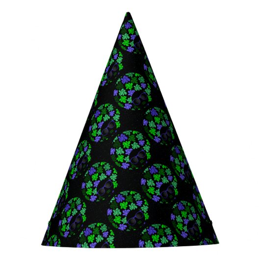 Afro Diva Groen & Blauw Feesthoedjes (Voorkant)