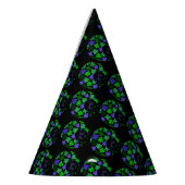 Afro Diva Groen & Blauw Feesthoedjes (Links)
