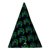 Afro Diva Groen & Blauw Feesthoedjes (Rechts)