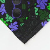 Afro Diva Groen & Blauw Fleece Deken (Hoek)