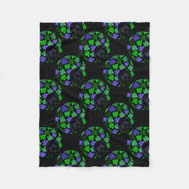 Afro Diva Groen & Blauw Fleece Deken