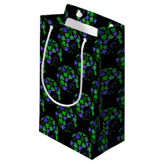 Afro Diva Groen & Blauw Klein Cadeauzakje (Voorkant Gekanteld)