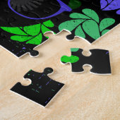 Afro Diva Groen & Blauw Legpuzzel (Zijkant)