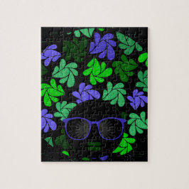Afro Diva Groen & Blauw Legpuzzel