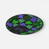 Afro Diva Groen & Blauw Papieren Bordje (Gekanteld)