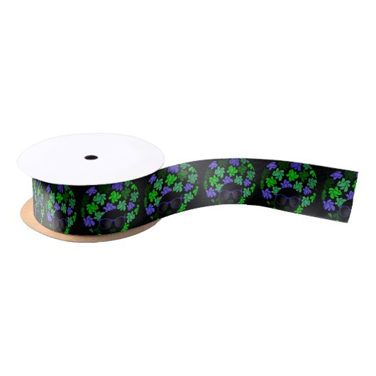 Afro Diva Groen & Blauw Satijnen Lint (Spoel)