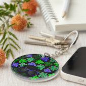 Afro Diva Groen & Blauw Sleutelhanger (Voorkant Rechts)
