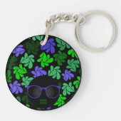Afro Diva Groen & Blauw Sleutelhanger (Achterkant)