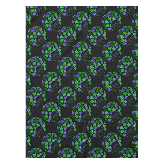 Afro Diva Groen & Blauw Tafelkleed (Voorkant)
