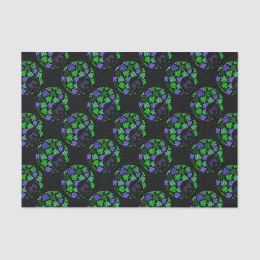 Afro Diva Groen & Blauw Tissuepapier (Voorkant)