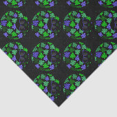 Afro Diva Groen & Blauw Tissuepapier (Detail)