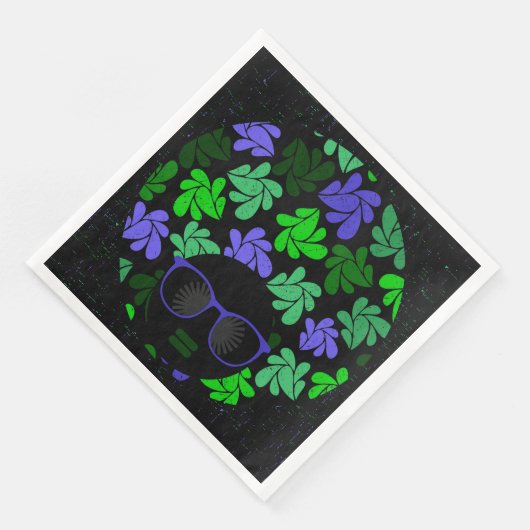 Afro Diva Groene & Blauwe servetten (Hoek)