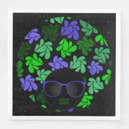 Afro Diva Groene & Blauwe Servetten