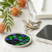 Afro Diva Groene & Blauwe Sleutelhanger (Zijkant)