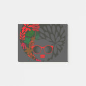 Afro Diva Red Green Slate Black Post-it® Notes (Voorkant)