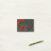 Afro Diva Red Green Slate Black Post-it® Notes (Op bureau)