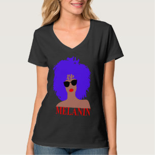 Afro Diva Rode Lippen Black Girl Magic Zonnebril P T-shirt