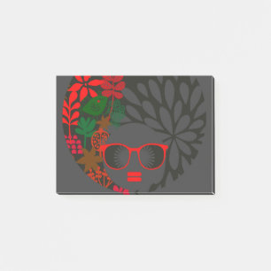 Afro Diva Rood Groen Leisteen Zwart Post-it® Notes