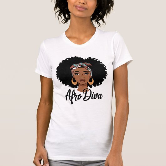 Afro Diva T-shirt (Voorkant)