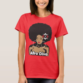 Afro Diva T-shirt voor dames