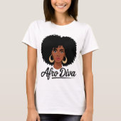 Afro Diva T-shirt voor dames (Voorkant)