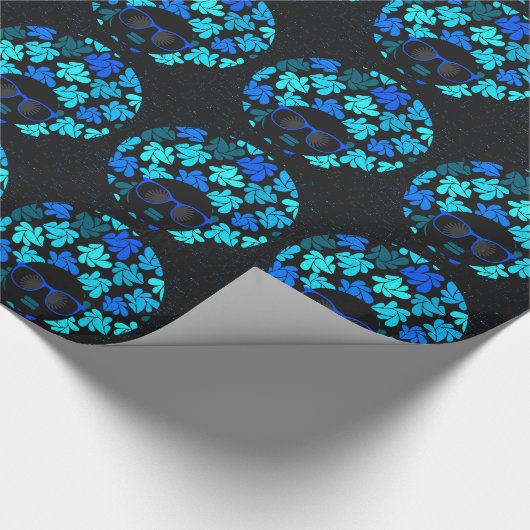 Afro Diva Turquoise Blauwgroen Cadeaupapier (Hoek)