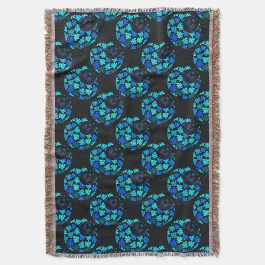 Afro Diva Turquoise Blauwgroen Deken (Voorkant Verticaal)