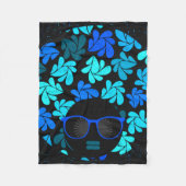 Afro Diva Turquoise Blauwgroen Fleece Deken (Voorkant)